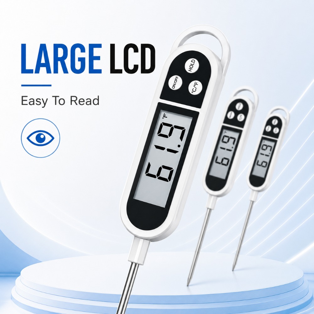 Baby Food Age - Thermomètre numérique de cuisine avec sonde,