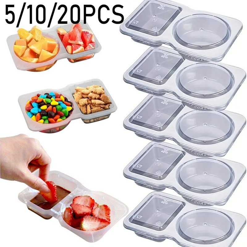 Snack Container Travel - Conteneur d'assaisonnement à Double compartiment avec