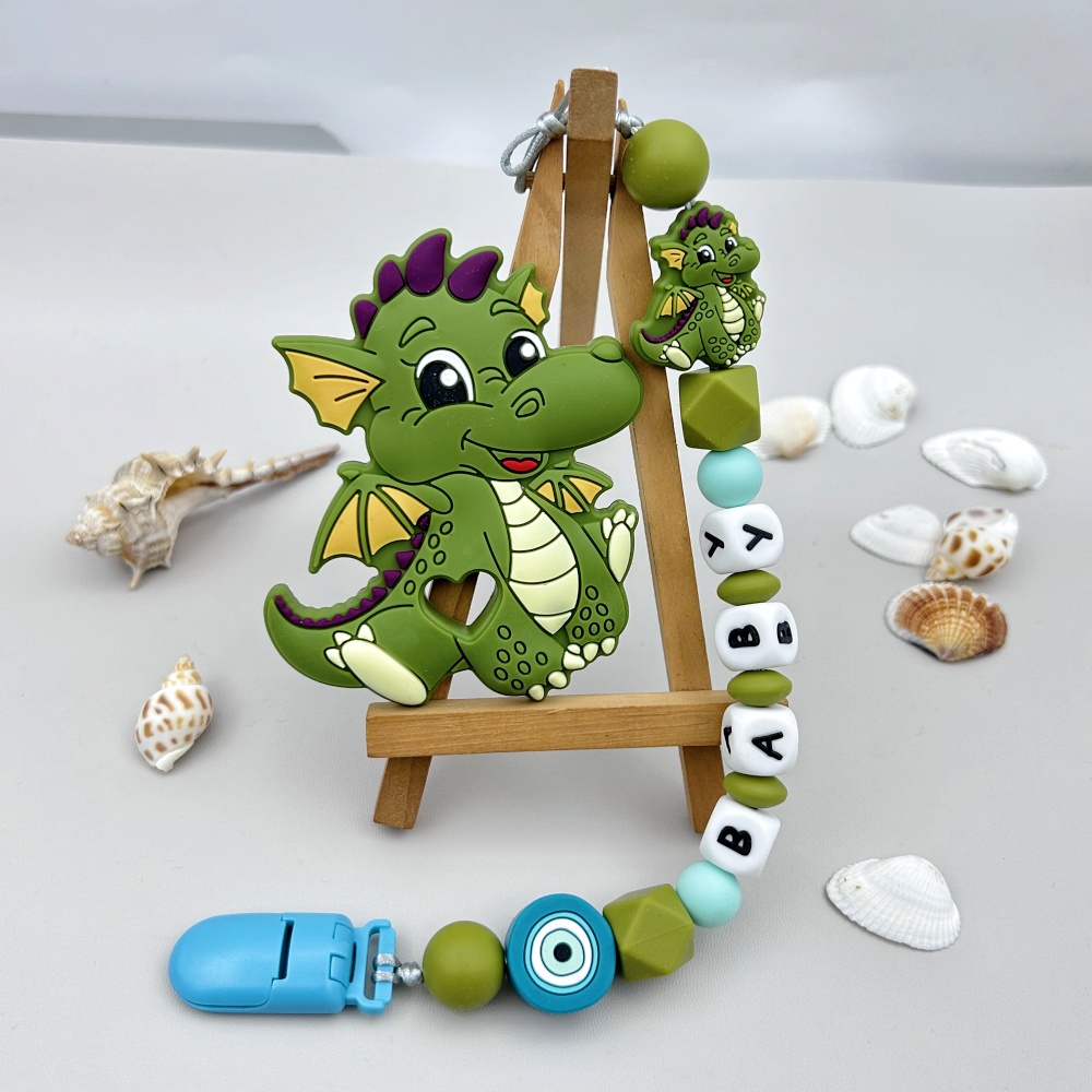 Baby Food Teether - Personnalisé anglais russe Silicone lettre nom
