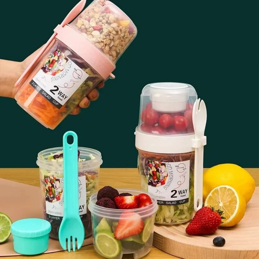 Snack Container Travel - Tasse à salade Portable, tasse de