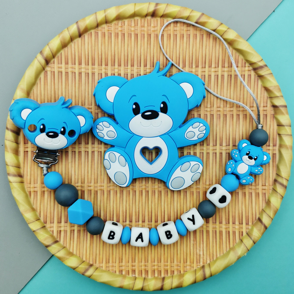 Baby Food Teether - Personnalisé anglais russe Silicone lettre nom