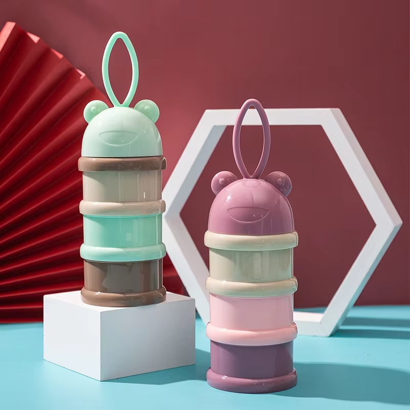 Snack Container Travel - Boîte de lait en poudre colorée,