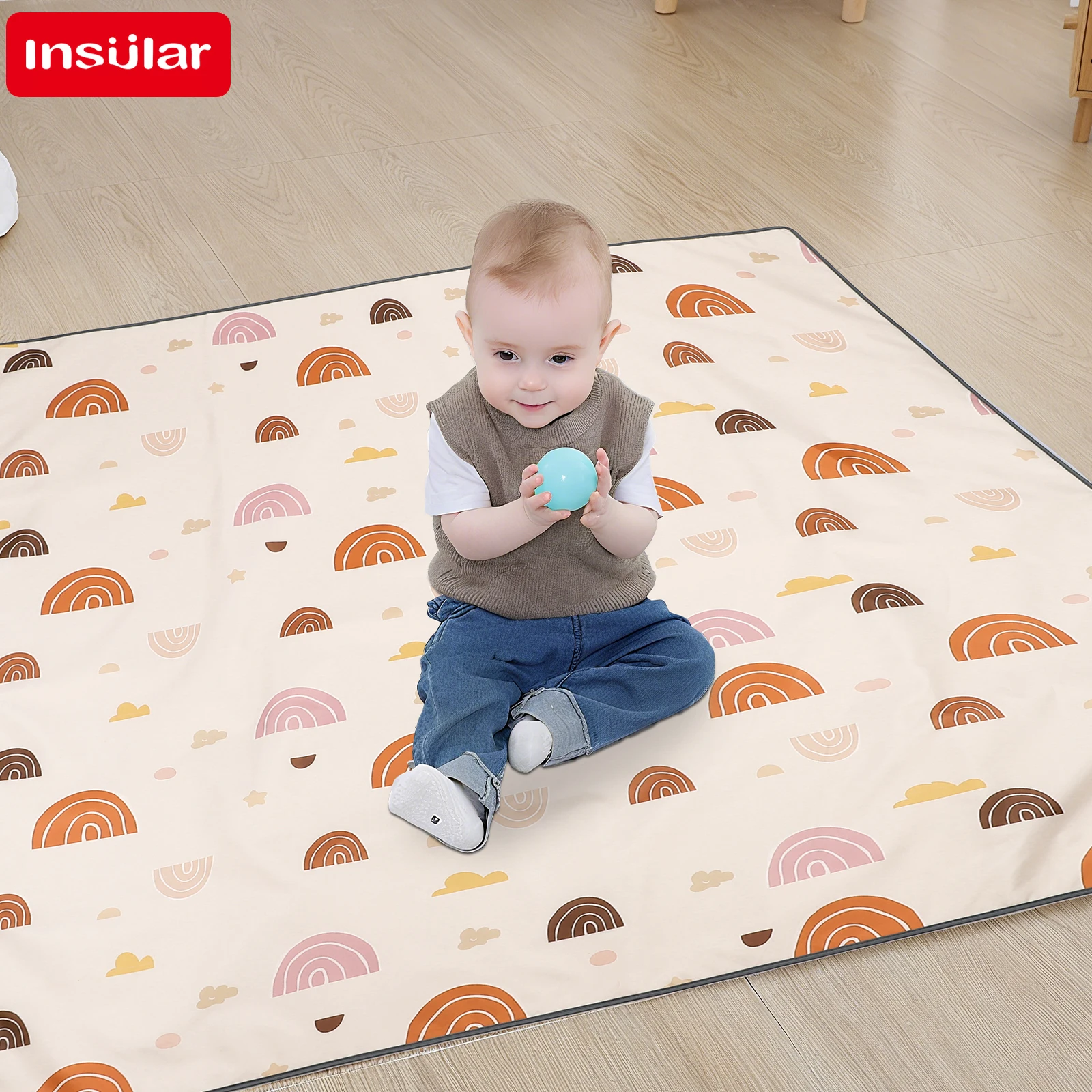 Highchair Splash Mat - Coussin anti-éclaboussures pour enfants, lavable, imperméable,