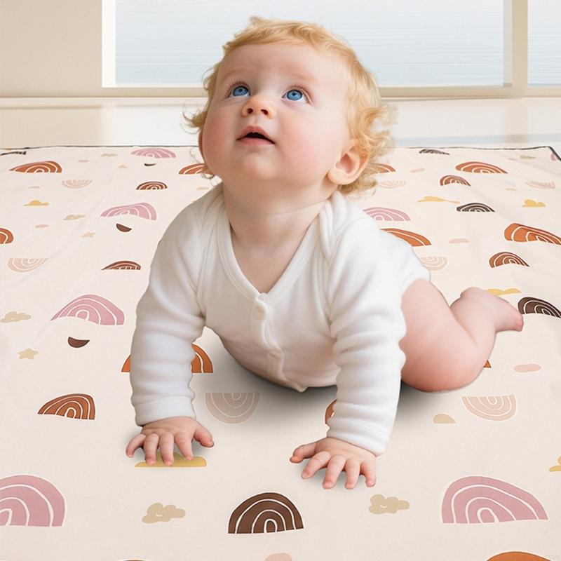 Highchair Splash Mat - Tapis anti-éclaboussures nourriture large pour tout-petits,