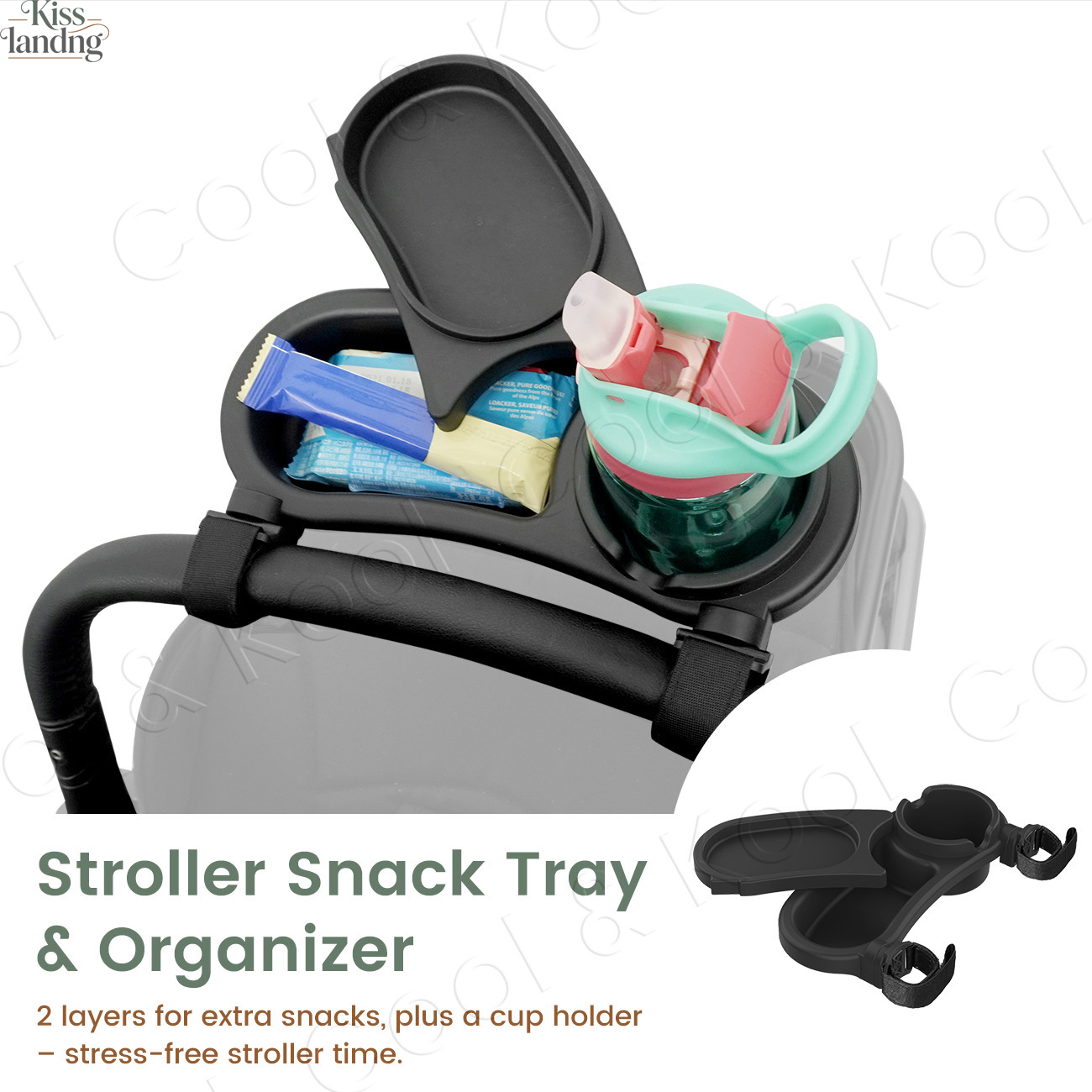 Snack Cup Toddler - Plateau à collation universel pour poussette,
