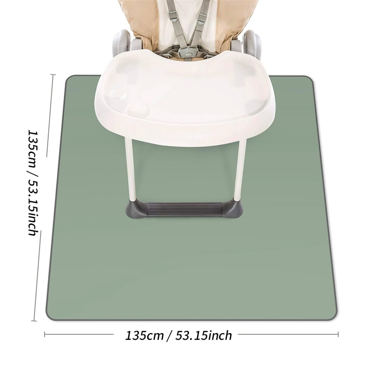 Highchair Splash Mat - FUA@ Tapis anti-éclaboussures pour bébé à