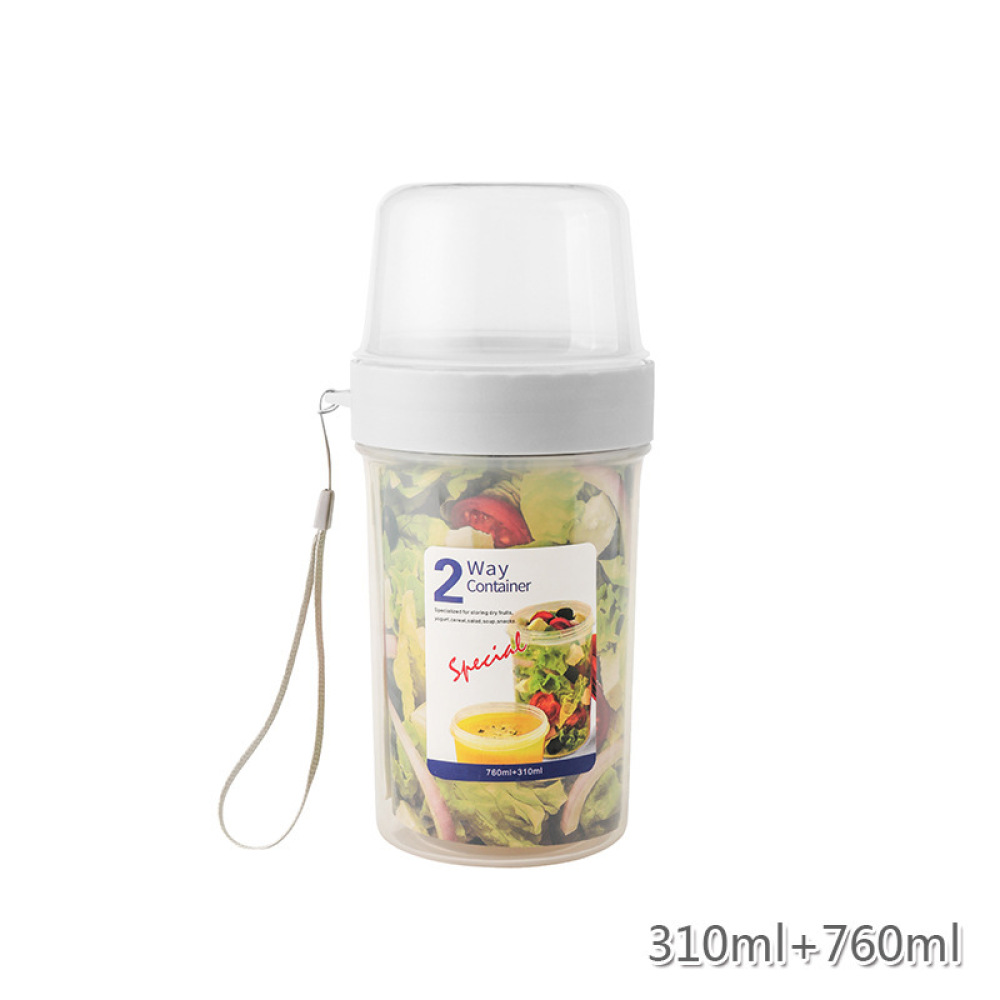 Snack Container Travel - Boîte alimentaire étanche à double couche,