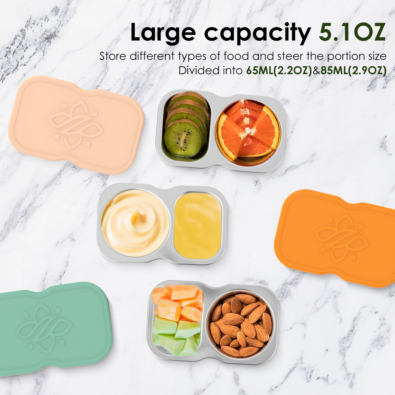 Lot de 3 récipients à double c - Snack Container Travel avis et prix