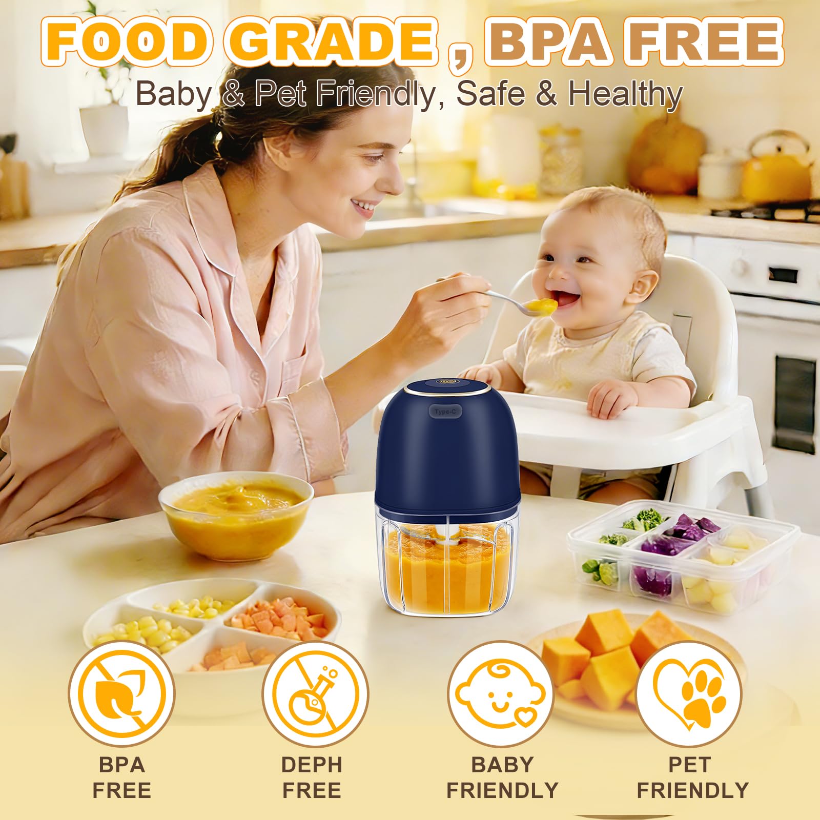 Hachoir à ail électrique, mini - Baby Food With Meat avis et prix