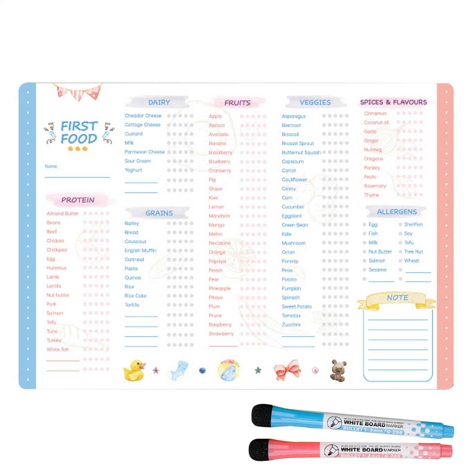 Liste de contrôle réutilisable - Baby Food List avis et prix