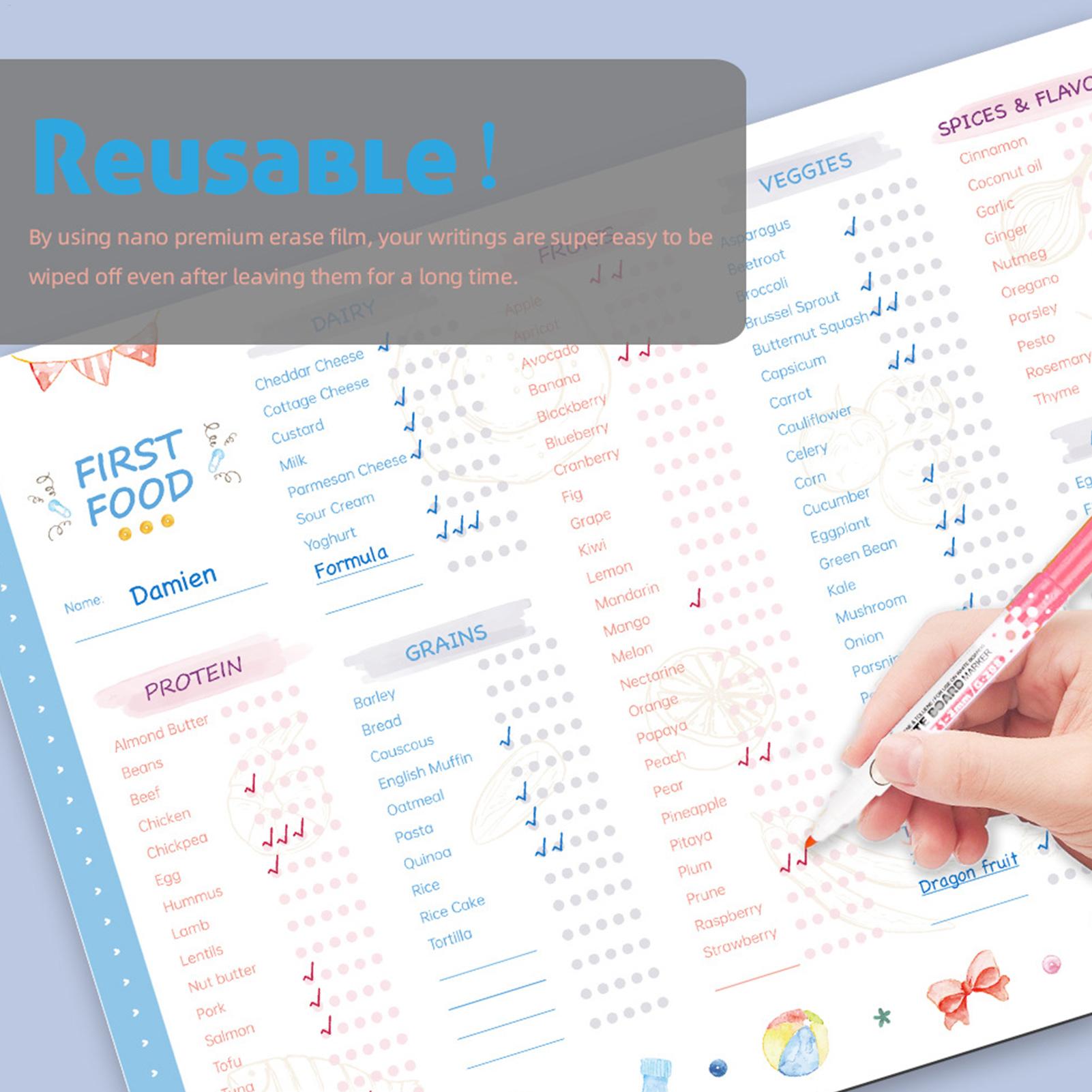 Liste de contrôle réutilisable - Baby Food List avis et prix