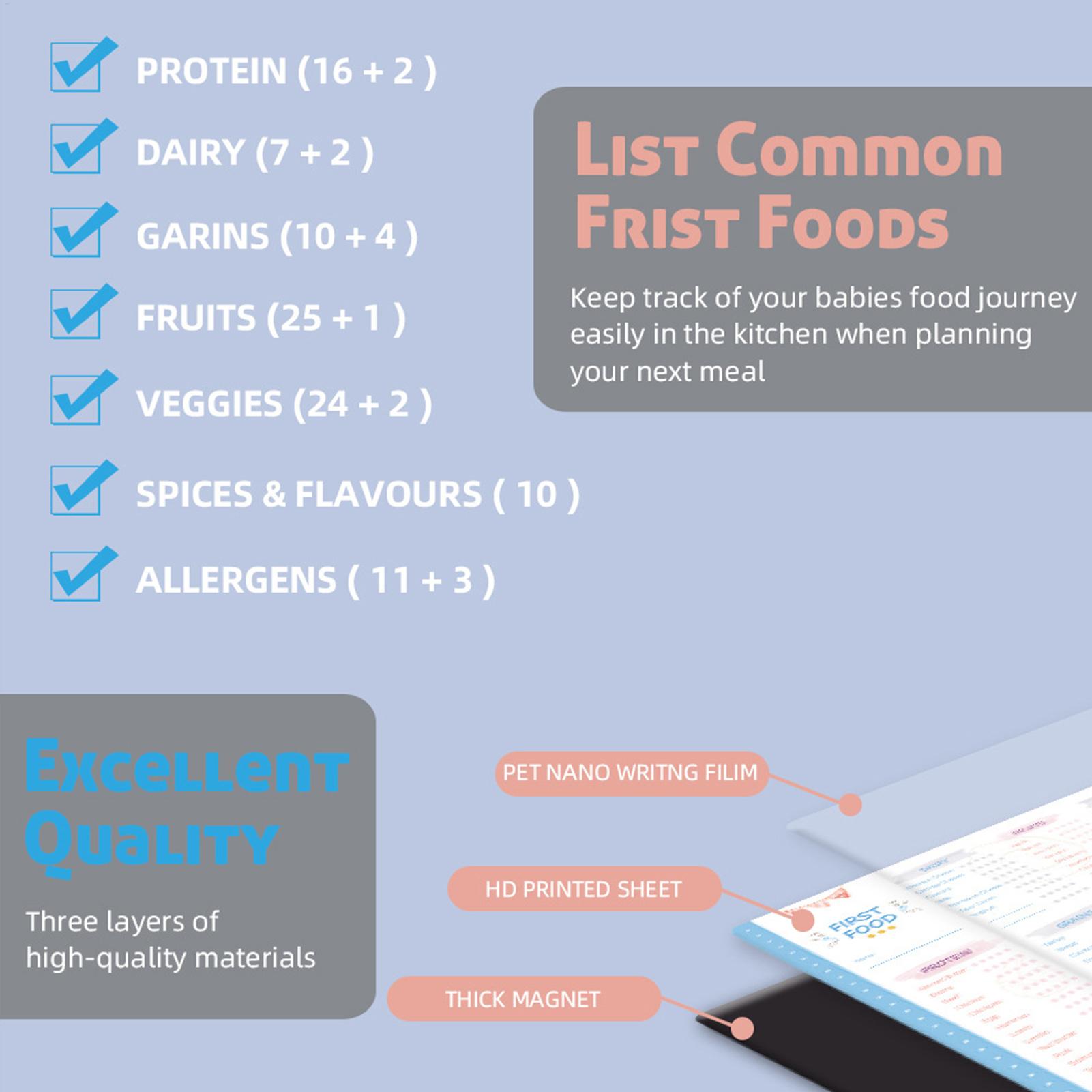Liste de contrôle réutilisable - Baby Food List avis et prix