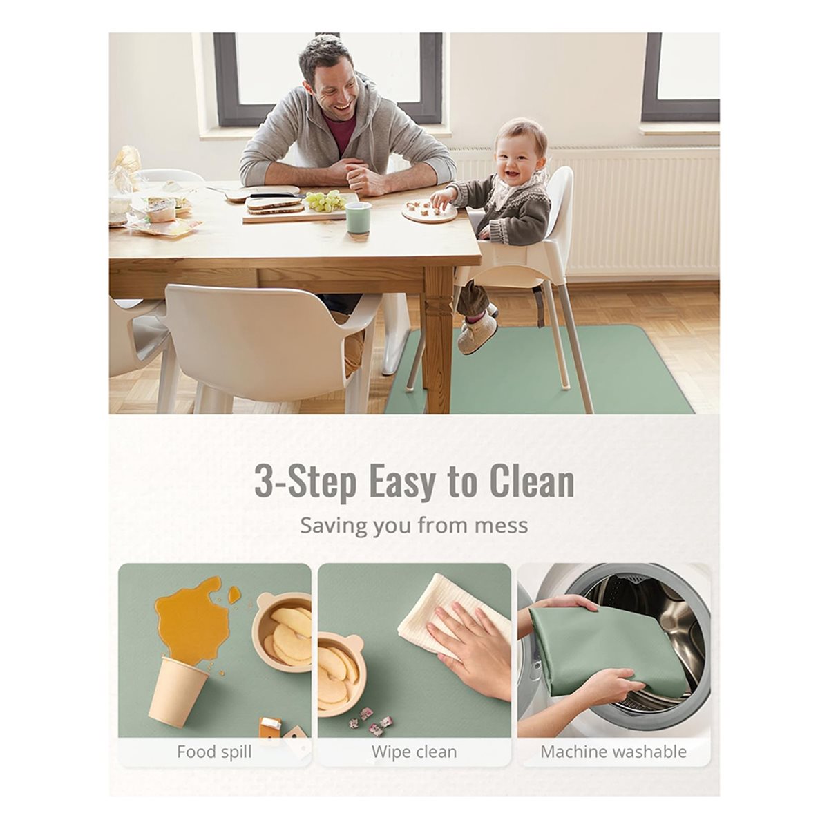Grande réduction sur le tapis  - Highchair Splash Mat avis et prix